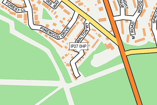 IP27 0HP map - OS OpenMap – Local (Ordnance Survey)