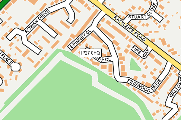 IP27 0HQ map - OS OpenMap – Local (Ordnance Survey)