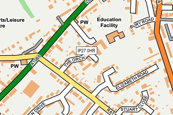 IP27 0HR map - OS OpenMap – Local (Ordnance Survey)