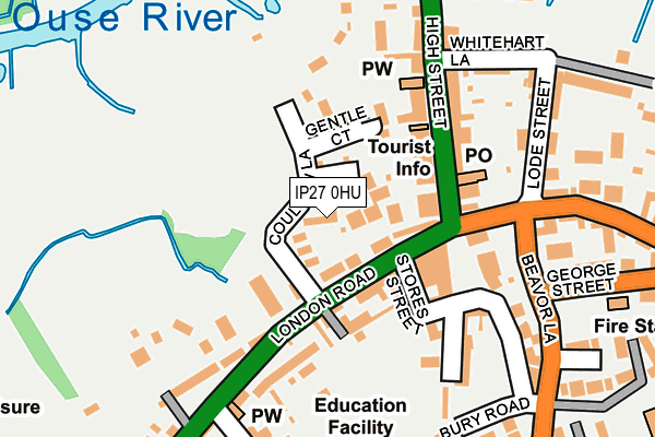 IP27 0HU map - OS OpenMap – Local (Ordnance Survey)