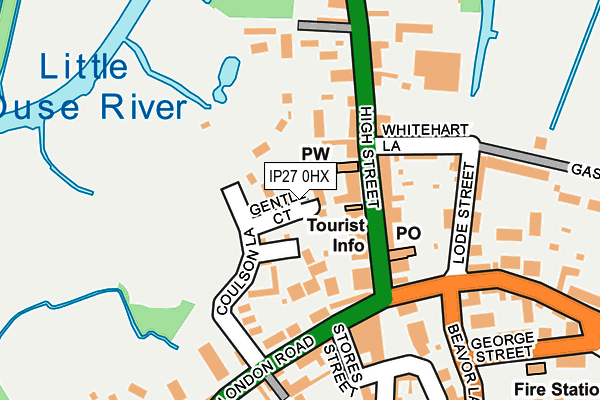 IP27 0HX map - OS OpenMap – Local (Ordnance Survey)