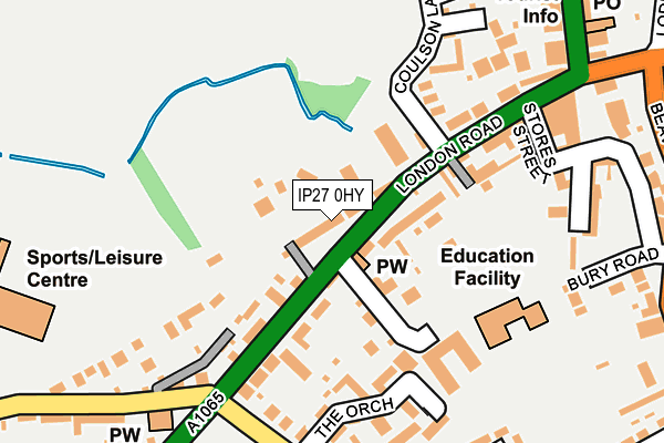 IP27 0HY map - OS OpenMap – Local (Ordnance Survey)