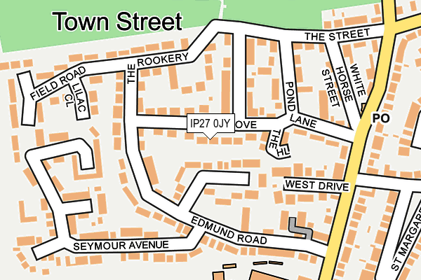 IP27 0JY map - OS OpenMap – Local (Ordnance Survey)