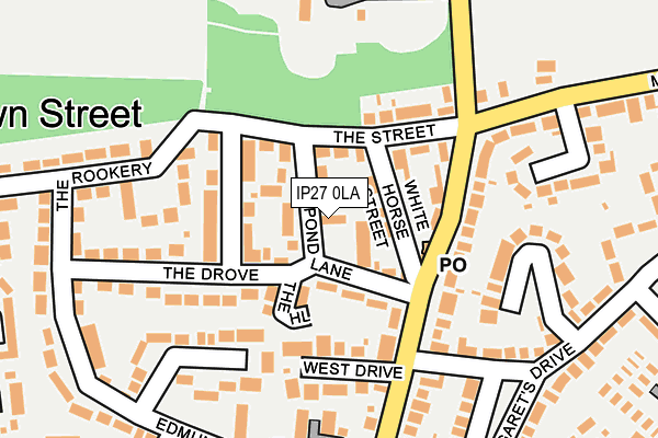 IP27 0LA map - OS OpenMap – Local (Ordnance Survey)