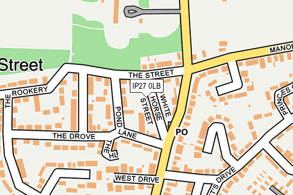 IP27 0LB map - OS OpenMap – Local (Ordnance Survey)