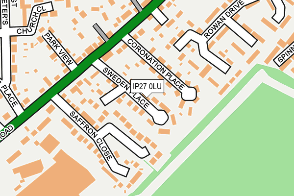 IP27 0LU map - OS OpenMap – Local (Ordnance Survey)