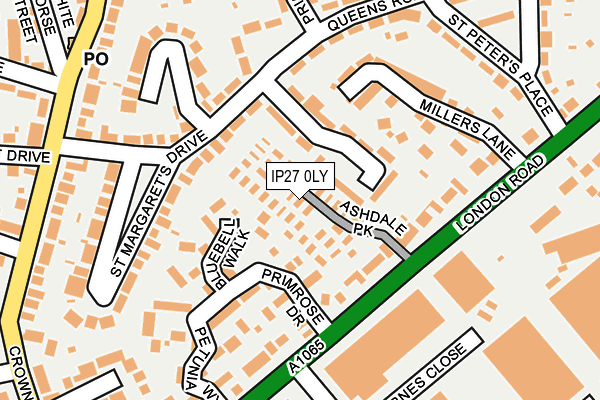 IP27 0LY map - OS OpenMap – Local (Ordnance Survey)