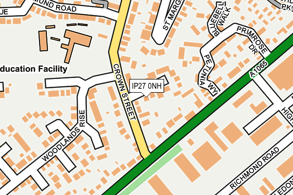 IP27 0NH map - OS OpenMap – Local (Ordnance Survey)