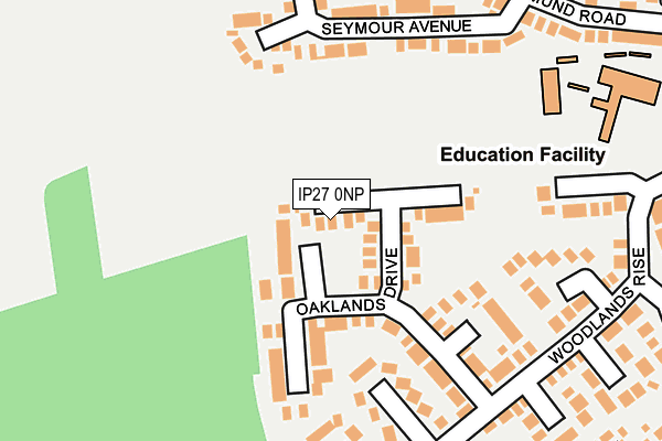 IP27 0NP map - OS OpenMap – Local (Ordnance Survey)