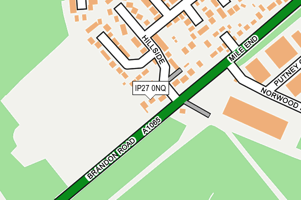 IP27 0NQ map - OS OpenMap – Local (Ordnance Survey)