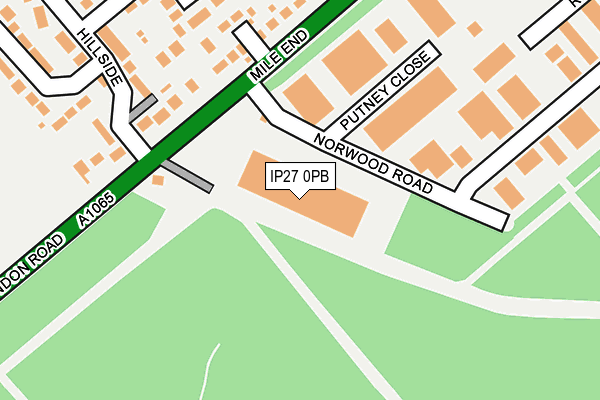 IP27 0PB map - OS OpenMap – Local (Ordnance Survey)