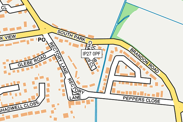 IP27 0PF map - OS OpenMap – Local (Ordnance Survey)