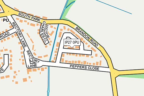 IP27 0PU map - OS OpenMap – Local (Ordnance Survey)