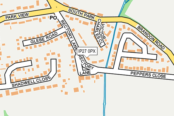 IP27 0PX map - OS OpenMap – Local (Ordnance Survey)