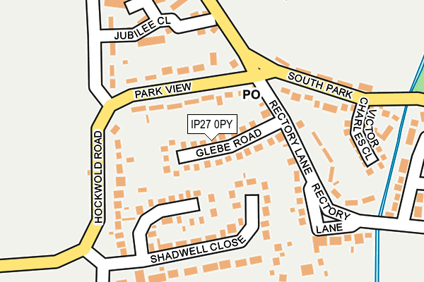 IP27 0PY map - OS OpenMap – Local (Ordnance Survey)