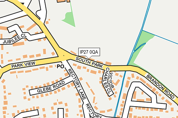 IP27 0QA map - OS OpenMap – Local (Ordnance Survey)