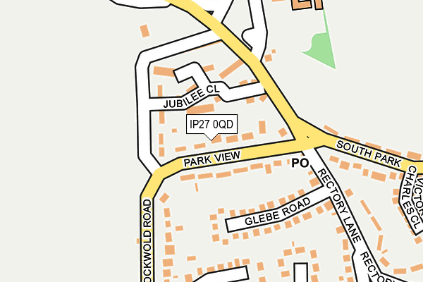 IP27 0QD map - OS OpenMap – Local (Ordnance Survey)