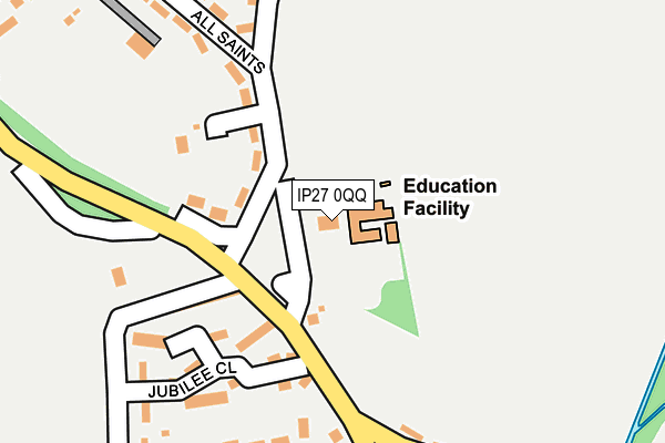 IP27 0QQ map - OS OpenMap – Local (Ordnance Survey)