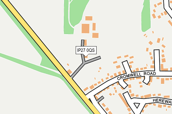 IP27 0QS map - OS OpenMap – Local (Ordnance Survey)