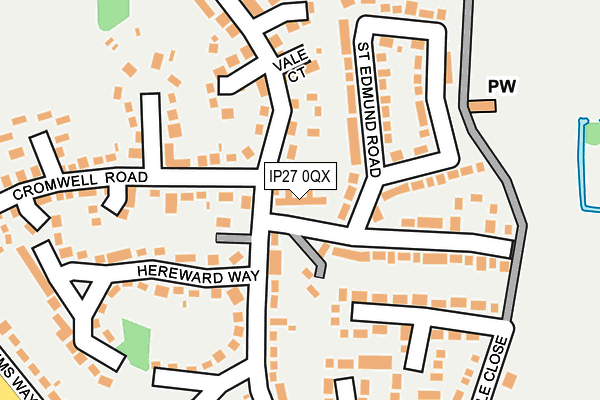 IP27 0QX map - OS OpenMap – Local (Ordnance Survey)