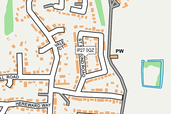 IP27 0QZ map - OS OpenMap – Local (Ordnance Survey)