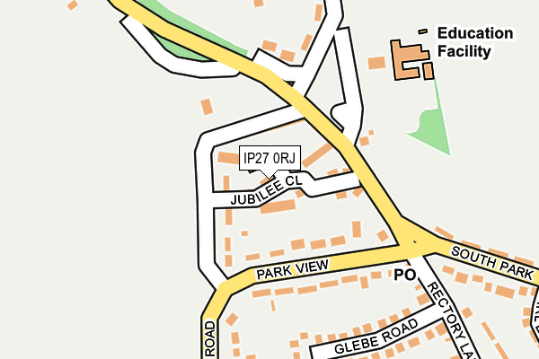 IP27 0RJ map - OS OpenMap – Local (Ordnance Survey)