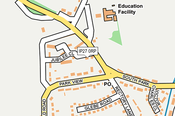 IP27 0RP map - OS OpenMap – Local (Ordnance Survey)