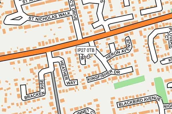 IP27 0TB map - OS OpenMap – Local (Ordnance Survey)