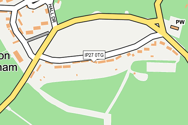 IP27 0TG map - OS OpenMap – Local (Ordnance Survey)