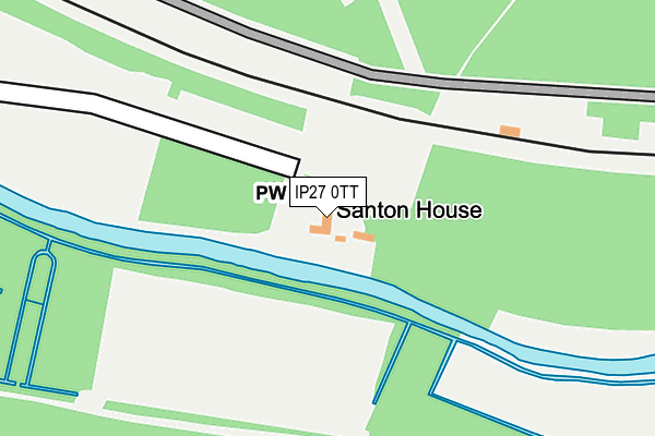 IP27 0TT map - OS OpenMap – Local (Ordnance Survey)