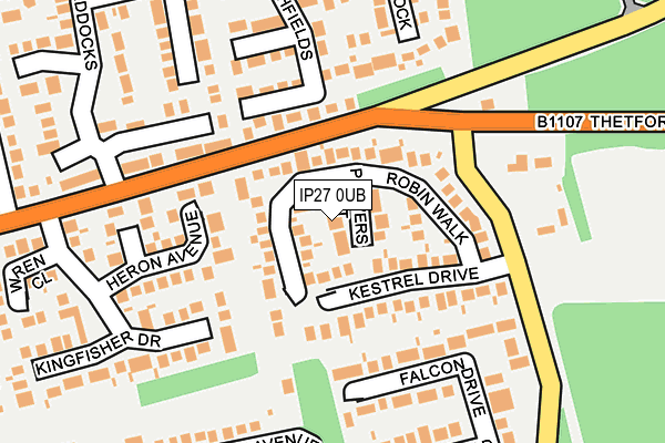 IP27 0UB map - OS OpenMap – Local (Ordnance Survey)