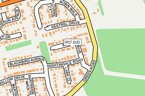 IP27 0UD map - OS OpenMap – Local (Ordnance Survey)