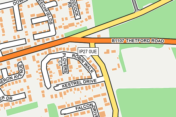 IP27 0UE map - OS OpenMap – Local (Ordnance Survey)