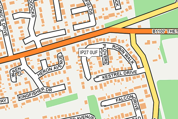 IP27 0UF map - OS OpenMap – Local (Ordnance Survey)