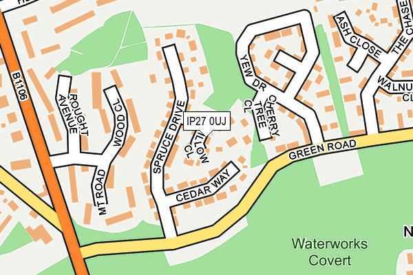 IP27 0UJ map - OS OpenMap – Local (Ordnance Survey)