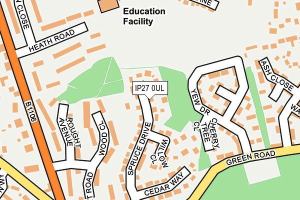 IP27 0UL map - OS OpenMap – Local (Ordnance Survey)