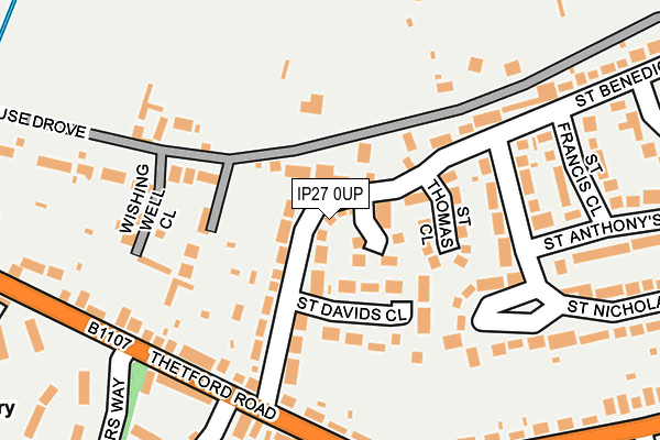 IP27 0UP map - OS OpenMap – Local (Ordnance Survey)