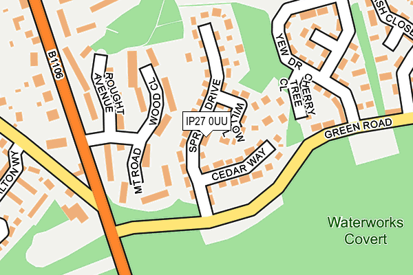 IP27 0UU map - OS OpenMap – Local (Ordnance Survey)