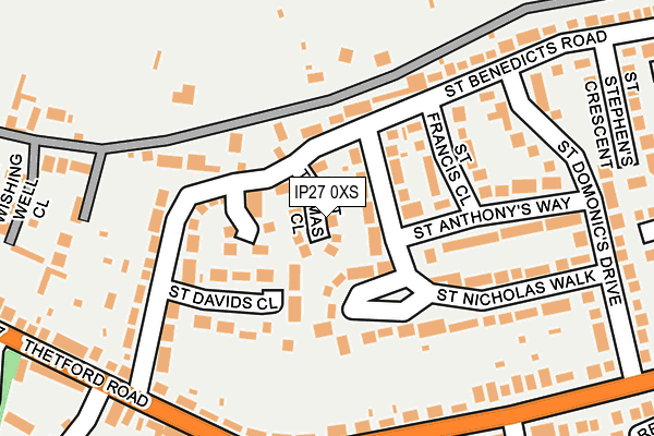 IP27 0XS map - OS OpenMap – Local (Ordnance Survey)