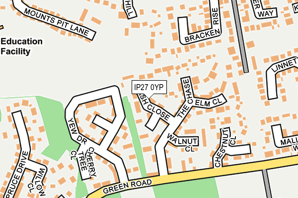 IP27 0YP map - OS OpenMap – Local (Ordnance Survey)