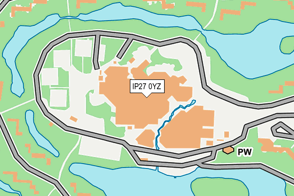 IP27 0YZ map - OS OpenMap – Local (Ordnance Survey)