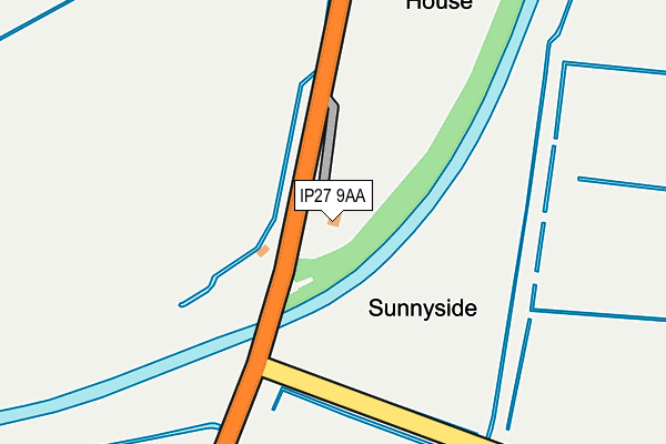 IP27 9AA map - OS OpenMap – Local (Ordnance Survey)