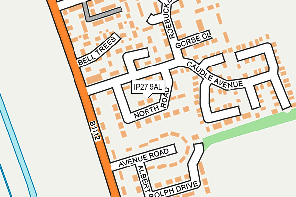 IP27 9AL map - OS OpenMap – Local (Ordnance Survey)