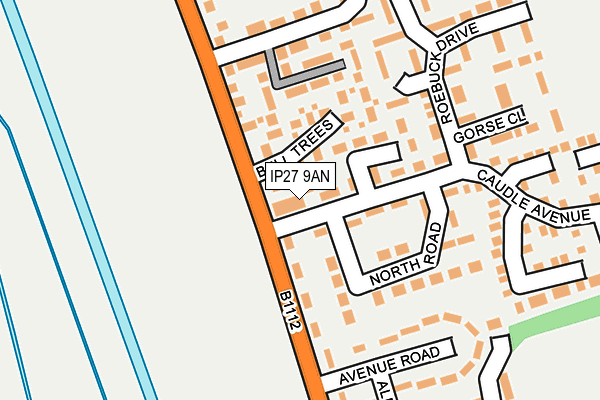 IP27 9AN map - OS OpenMap – Local (Ordnance Survey)