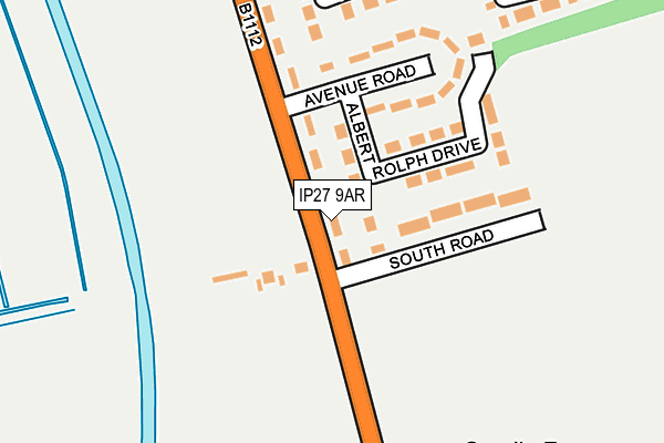 IP27 9AR map - OS OpenMap – Local (Ordnance Survey)