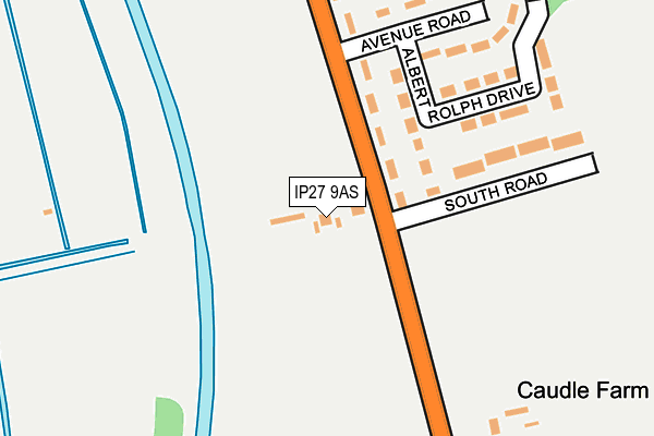 IP27 9AS map - OS OpenMap – Local (Ordnance Survey)