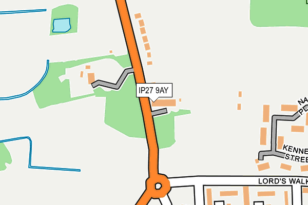 IP27 9AY map - OS OpenMap – Local (Ordnance Survey)