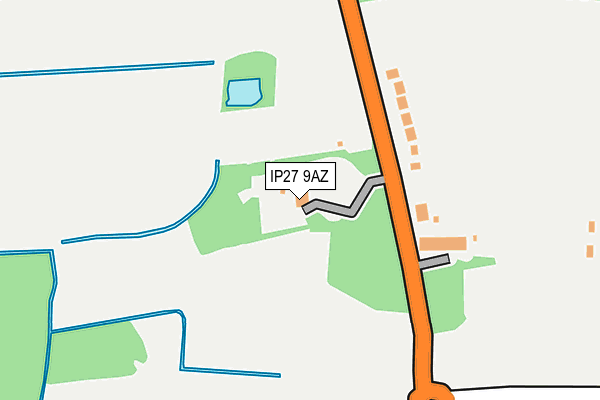 IP27 9AZ map - OS OpenMap – Local (Ordnance Survey)