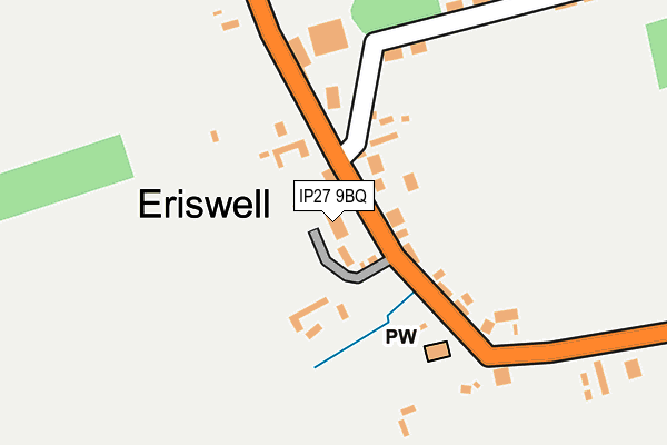 IP27 9BQ map - OS OpenMap – Local (Ordnance Survey)