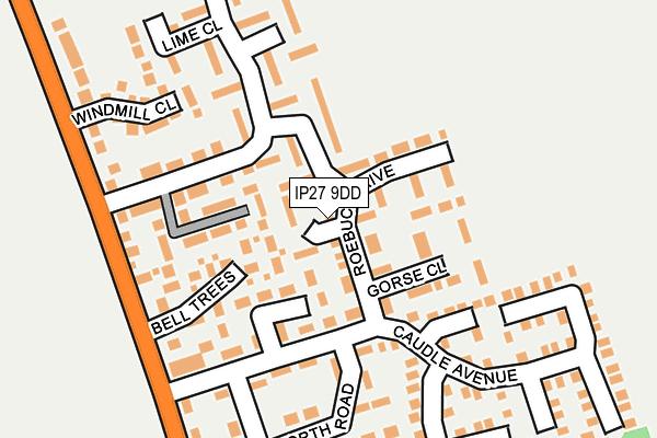 IP27 9DD map - OS OpenMap – Local (Ordnance Survey)